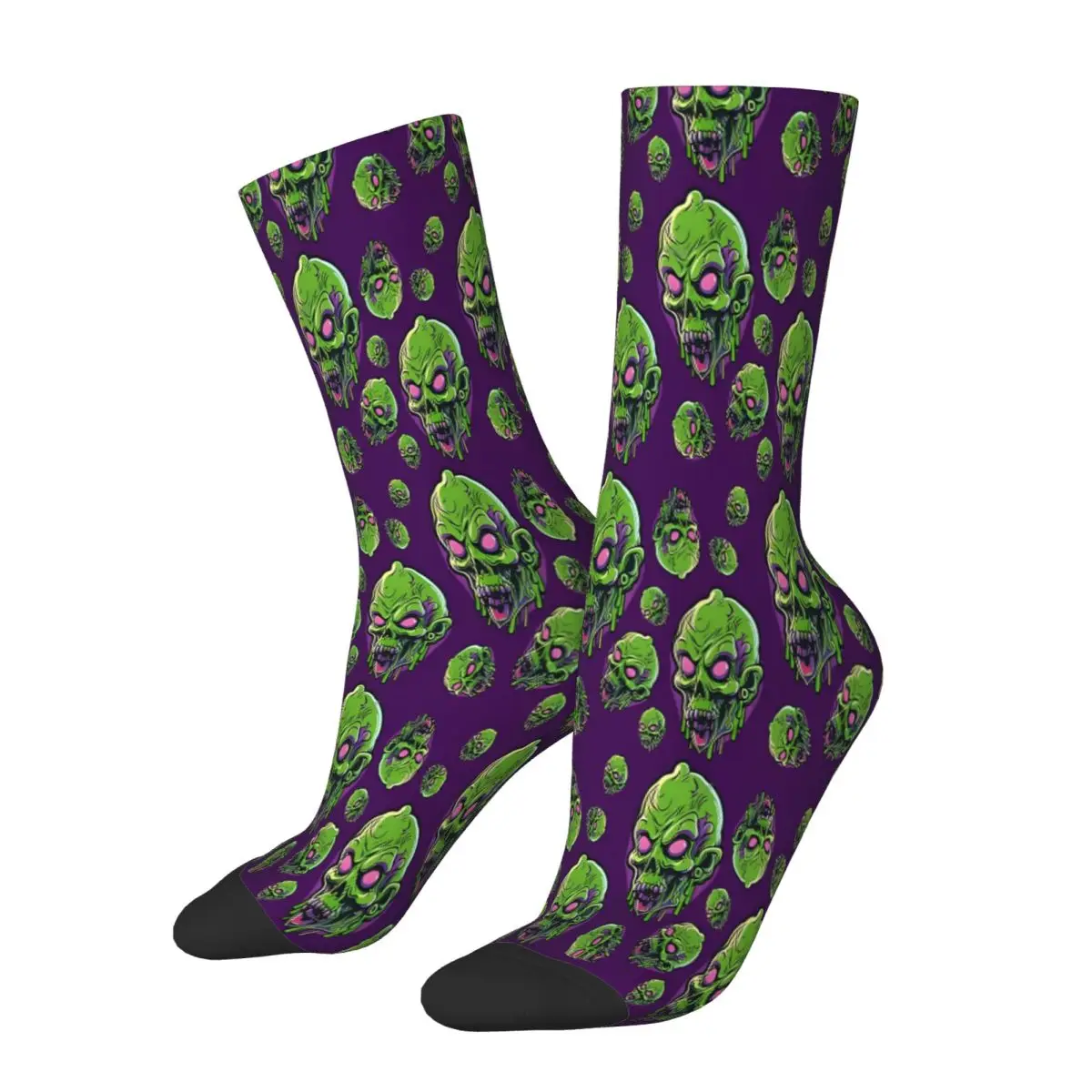Green Zombie Zombie Socks Uomo Uomo Donna Calze Autunnali Harajuku
