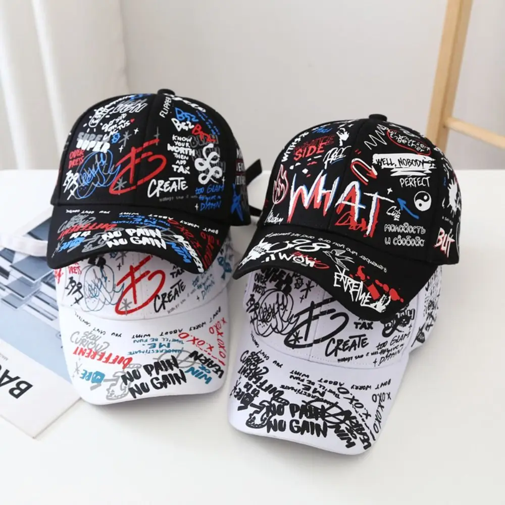 

Cotton Graffiti Baseball Caps Casual Sunshade Sports Sun Peaked Cap Adjustable Outdoor Summer Hip Hop Hat Unisex