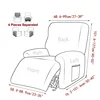 1 3 Seater Split Polar Fleece Recliner Sofa Covers Elastic  Chair Cover Lounger Couch Slipcovers Relax Armchair Cover 2
