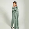 Ramadan Muslim Sets Kids Open Abaya Girls Hijab Set Dubai Islamic Dresses Khimar Prayer Clothes for Children Long Robe Musulmane