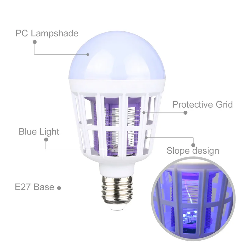 Mosquito Killer Lamp LED Bulbs AC220V Home Lighting with Electronics Anti Mosquito Trap Insect Killer Lamp Thermacell mosquito killer lamp mosquito lamp insects repeller