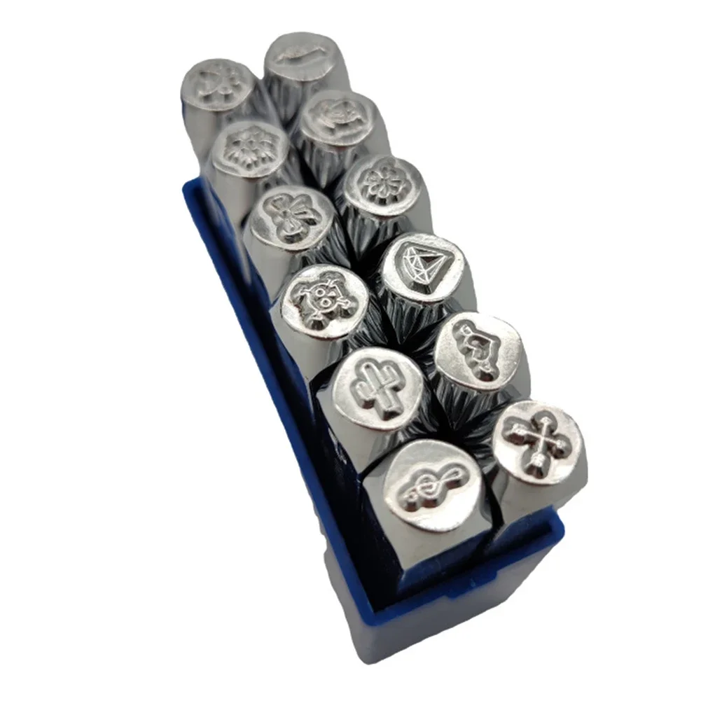 Metal Stamping Metal Punch DIY Leather Jewelry Stamping Pattern Embossed Steel Punch Jewelry Graphic Tool