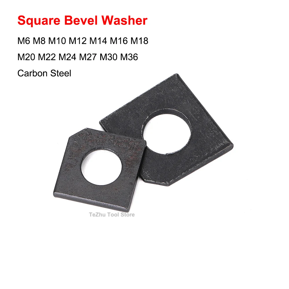 

Black Steel Square Bevel Washer Carbon Steel Flat Pad Spacer Gasket M6 M8 M10 M12 M14 M16 M18 M20 M22 M24 M27 M30 M36