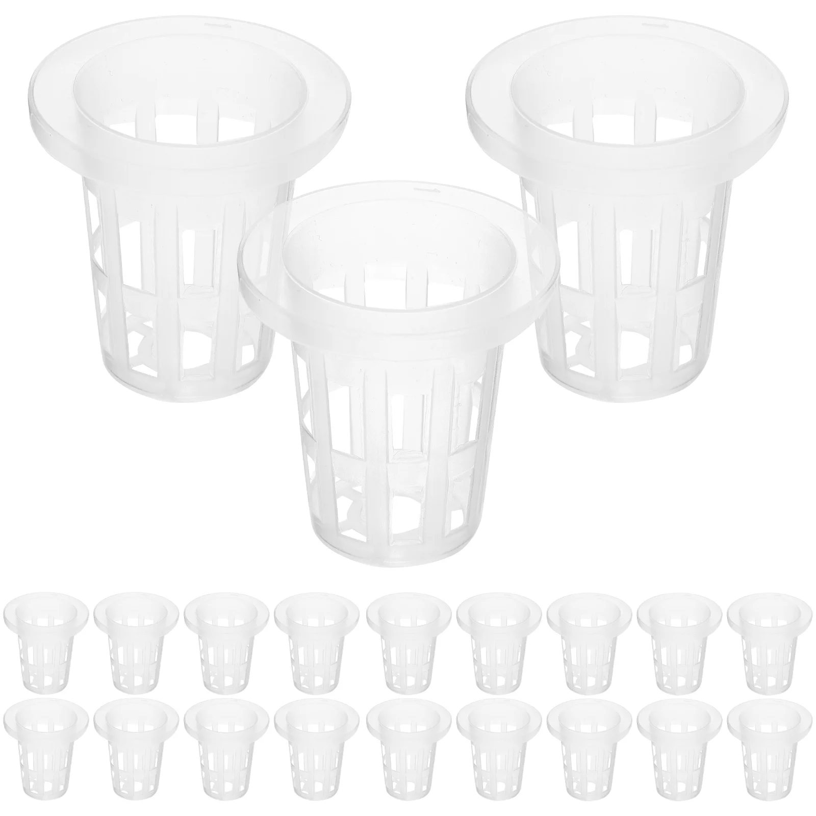 

50 Pcs Hydroponic Vegetable Basket Net Pots for Hydroponics Orchid Cups Bucket Plastic Flower