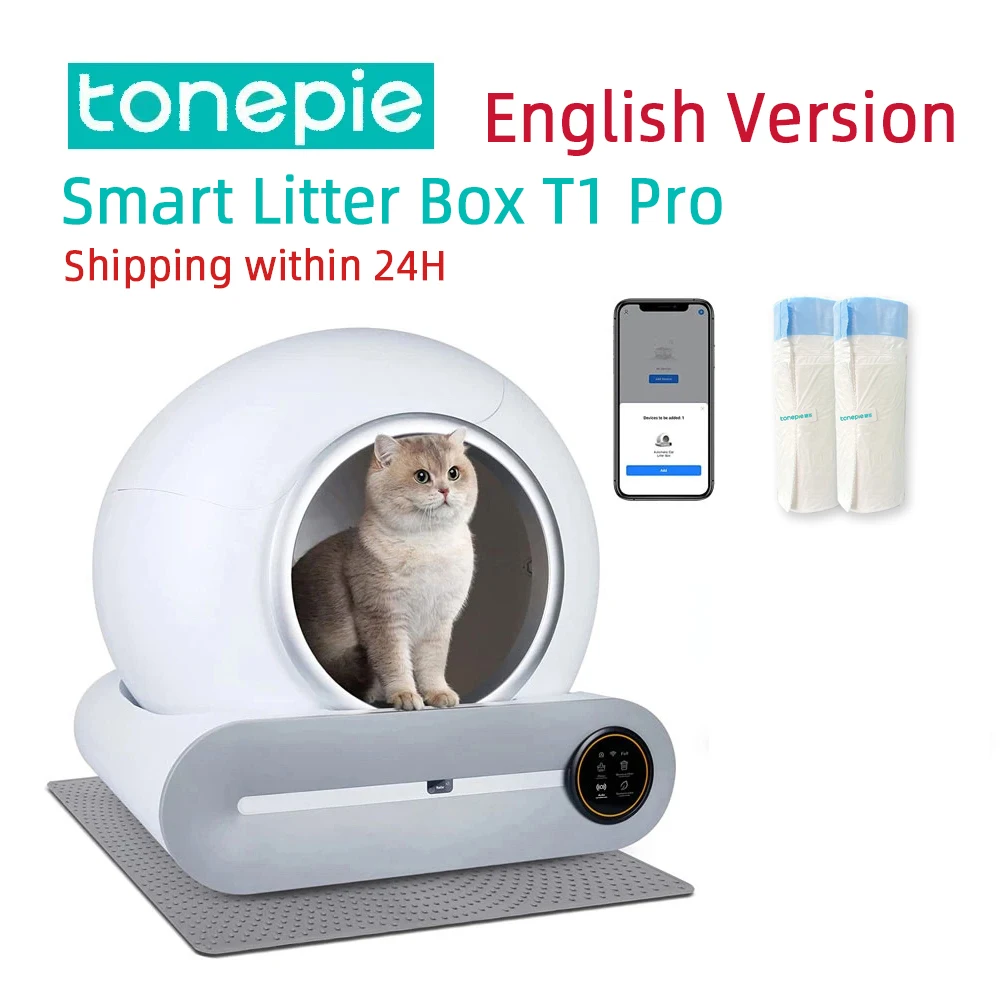 Tonepie 65L Automatyczna inteligentna kuweta dla kota za $151.72 ...
