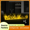 Modern remote control electric fireplace Mute water mist electric Home decorative humidifier 3d simulated flame steam fireplace 1