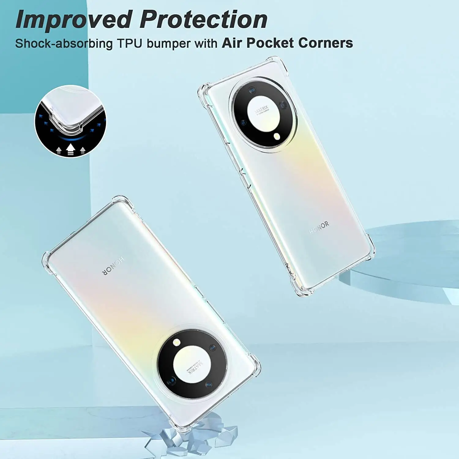 Shockproof Airbag Transparent TPU Protective Case