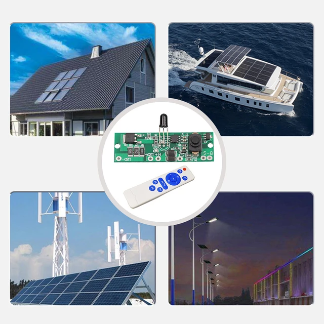 Long Light Solar Powered Light Lamp Panel w/ Remote Control Circuit Panel Board 3
