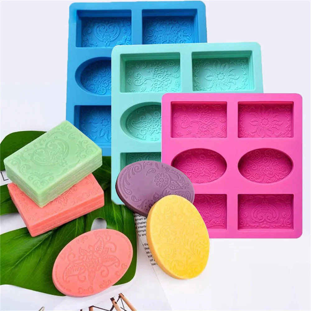 6Holes3DSiliconeSoapMoldSoapMakingMouldsSuppliesCandleForm