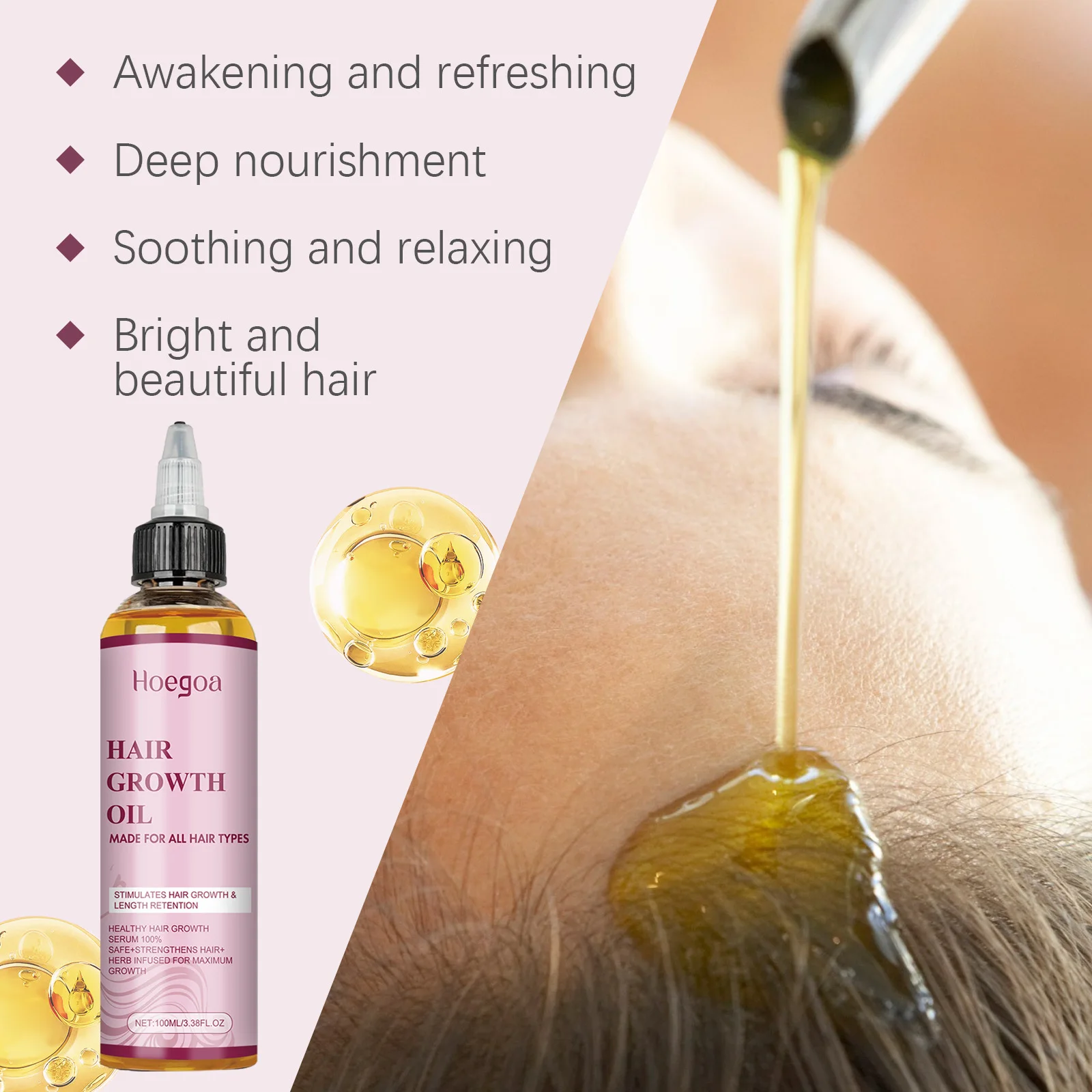 Hair Care Oil: Improves Dry & Frizzy Hair, Nourishes Hair, Smoothes Strands, Nourishes Scalp – Hair Nourishing Oil