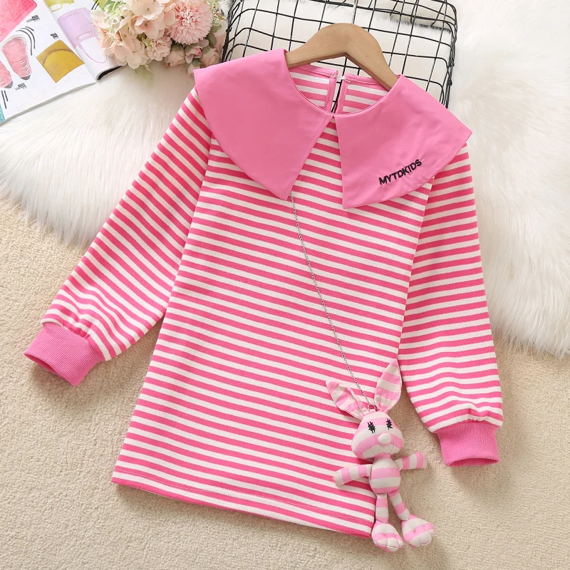 

Kids Preppy Style Dresses For Girls Clothing Teenagers Children Costumes Princess Baby Girls Clothes Vestidos 6 8 10 11 12 Years