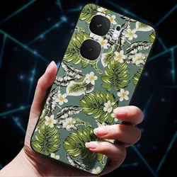 Custodia per telefono in silicone morbido con rilievo 3D a fiori - Cover posteriore stilosa