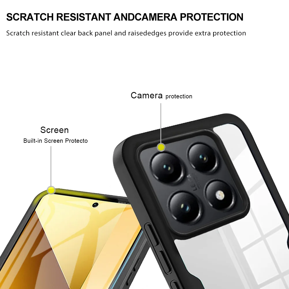 360° Full Body Shockproof Phone Case with Built-in Screen Protector