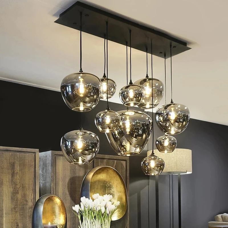 

Nordic Restaurant Glass Pendant Lamp LED Nordic Pendant Lamp Lighting Designer Home Indoor Decor Loft Suspension Hanging Lamp