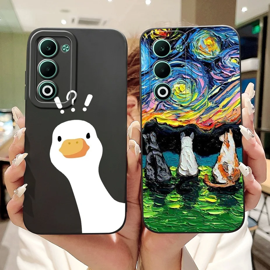 Cute Cat Dinosaur Cartoon Soft Silicone Matte Phone Case