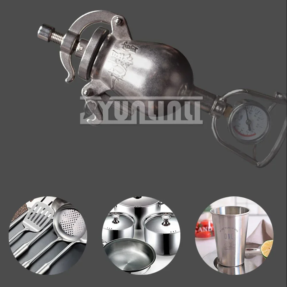 New 230ml Hand Popcorn Machine Stainless Steel Mini Popcorn Puffing Machine Puffed Rice Corn