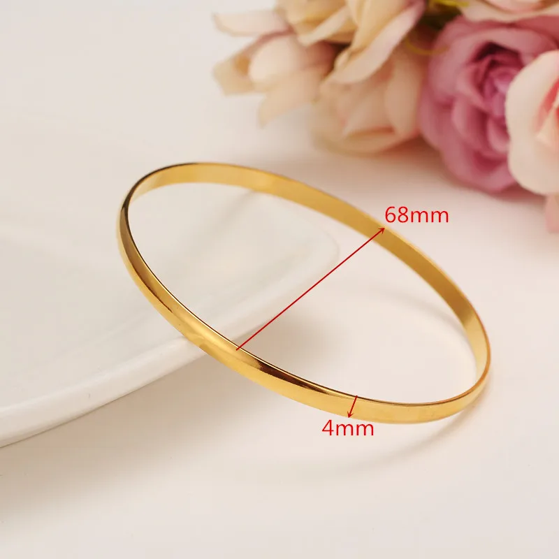 Bangle Bracelet 24K gold plated Bangles Ethiopian Africa Fashion Gold Color For Women African Bride Wedding Jewelry Gifts