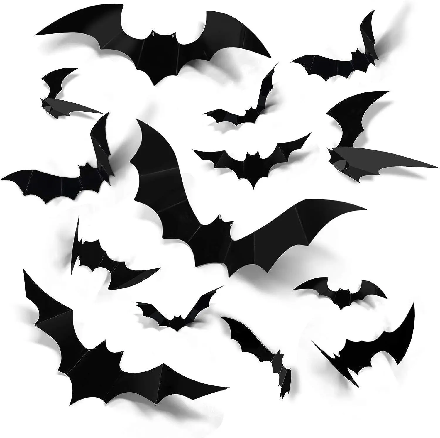 12pcs Halloween Decoration 3d Bat Wall Stickers Decoration Furniture Windows Yard Logo Outdoor Lawn Ghost Party Decor 1 1