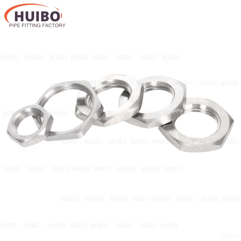 

1pcs 304 Stainless Steel Hex Lock Nut Pipe Fitting M8-M30 Metric 1/8" 1/4" 3/8" 1/2" 3/4" 1" BSP Female Thread Adapter