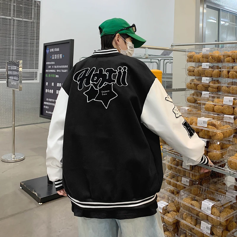 Streetwear Jacket Men Spring Autumn Military Coat Fashion Stand-up Collar Baseball Clothes Casual Brand Harajuku Vintage Techwea