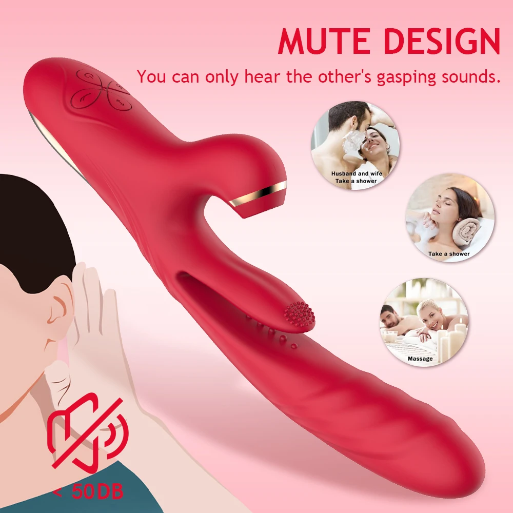 Retractable Sucking Tongue Licking Vibrator Clit G Spot Vagina Multiple Stimulation Massager Big Rabbit Dildo Female Sex Machine