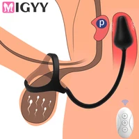 10-Modus Cock Ring Prostata Vibrator Fernbedienung Ring Anal Plug Vibrierende Verzögerung Ejakulation Männlicher Masturbator Für Männer Sex Spielzeug 1