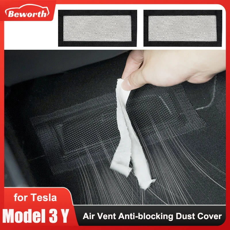 2pcs Car Air Vent Dust Cover for Tesla Model 3/Y 2023 Antiblocking