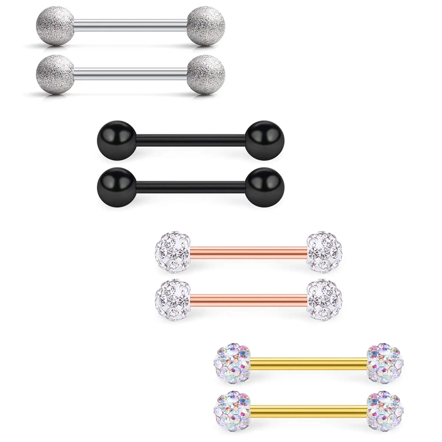 

2-8 шт., женские кольца из нержавеющей стали с фианитом