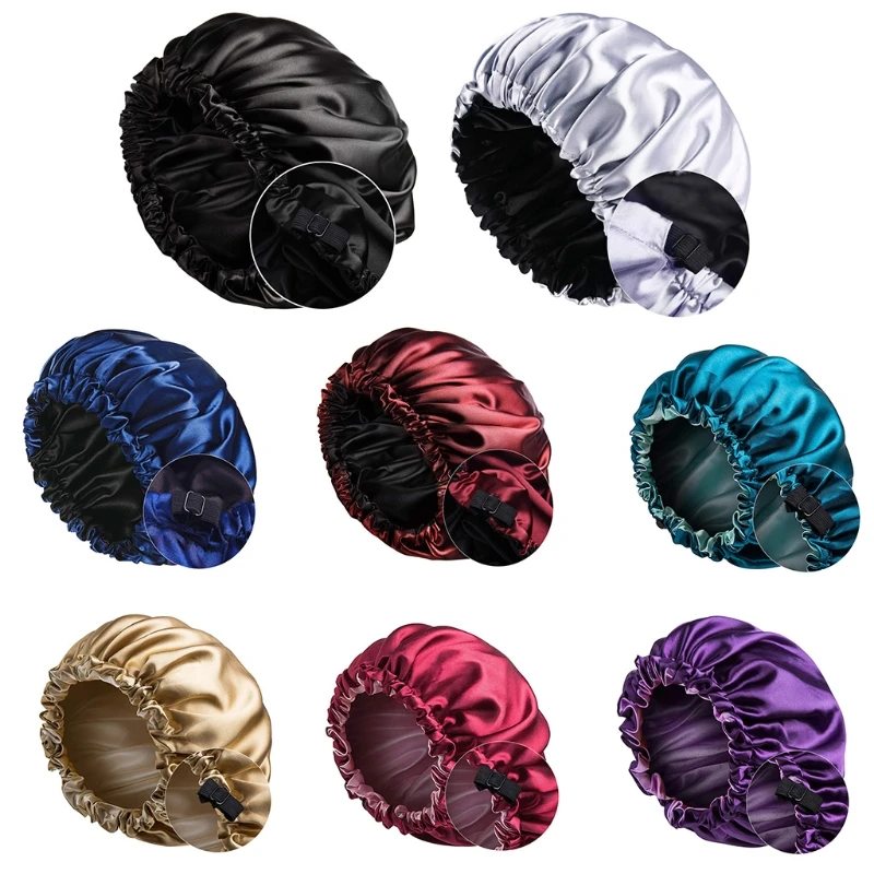 

Bonnet Sleep for Extra Large Double Layer Reversible Adjustable Turban