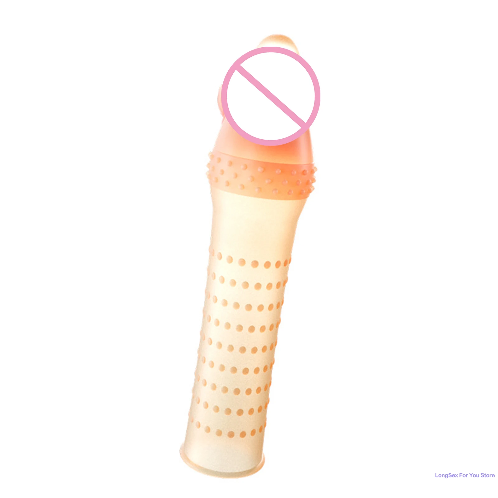 Sex Toys TPE Dotted Penis Enlargement Sleeve