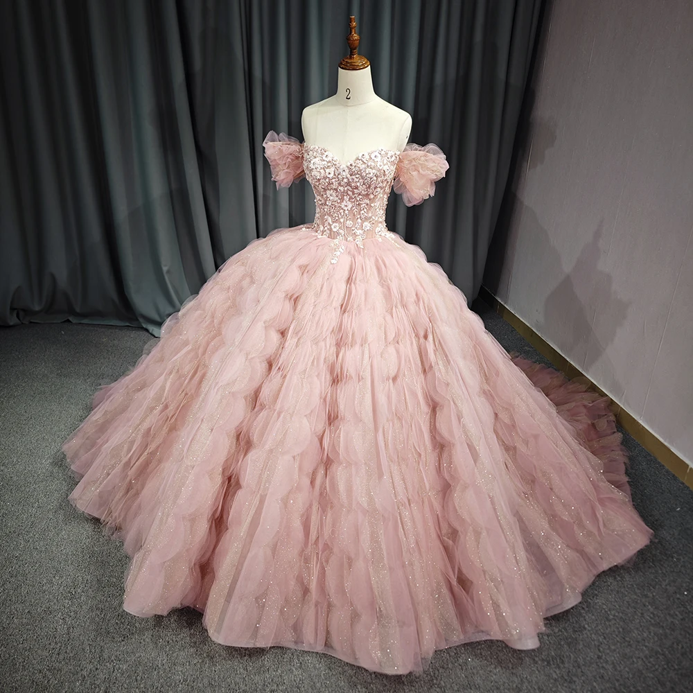 Jancember Popular Design Novelty Quinceanera Dresses For Gril Organza Sweetheart Appliques Beading Vestidos De 15 Años 6688 3