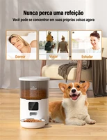 Alimentador automático para animais de estimação, 4l, wi-fi, redemoinho inteligente, alimentador lento para cães com gravador de voz, temporização de grande capacidade, dispensador de comida para gatos - Imagem 2