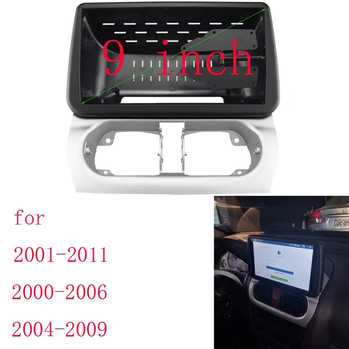 9 Pollici Car Frame Fascia Adapter Canbus Box Decoder Android Radio Dash Fitting Panel Kit Per Opel Combo Corsa