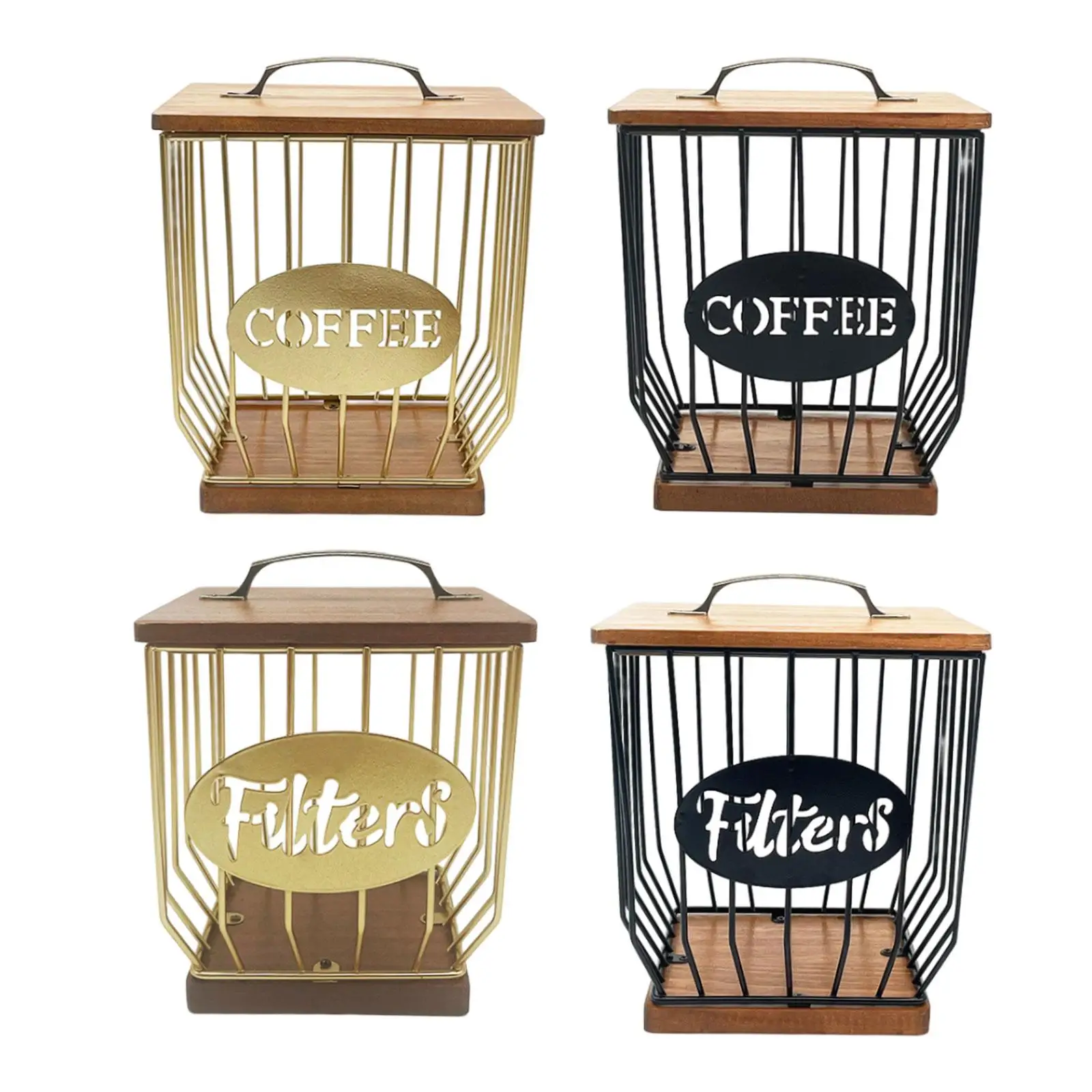 

Coffee Pod Holder Organizer Cup Metal with Lid Coffee Pod Container Pod Basket for Cafe Hotel Kitchen Pod
