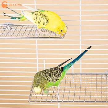 Accessori per gabbie per uccelli Pappagallo per animali domestici Resto in acciaio inossidabile Piattaforma per saltare Supporto per morso da masticare Giocattoli Bastone Ramo di albero Stand Rack