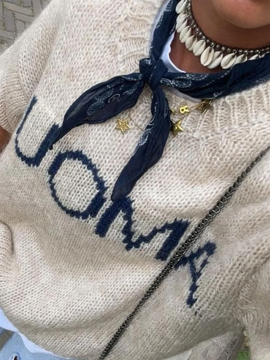 Women s Winter Cable Knit Sweater Long Sleeve V-Neck Solid Color Oversized Pullover Jumper Warm Tops for Cold Weather