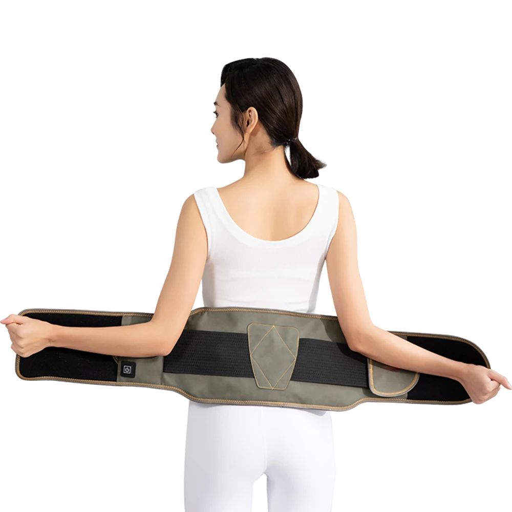 

Cordless Massage Belt with Pain Relief Hot Compress Vibration Infrared Heating Red Light Therapy for Back and Waist Massage