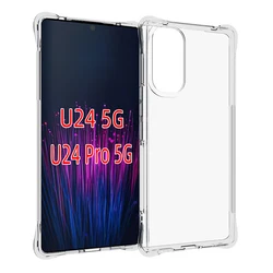 Air Cushion Shockproof Clear Silicone TPU Back Cover for HTC U23 Pro (Clear Airbag Case)