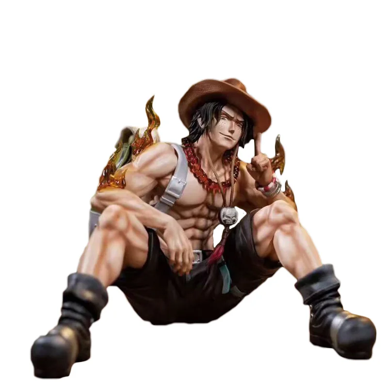 

14Cm Bt Gk One Piece Sitting Posture Portgas D Ace Anime Action Figure Collectible Statue Model Ornament Garage Kit Toys Gift