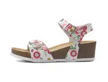  Woman Wedges Cork Sandals Women Floral Print Platform Gladiator Sandalias Clip Toe Cork Beach Slippers Flip Flops 35-40 