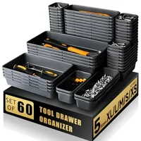 Tool Box Organizer Tray  Set XL L M S XS Sizes Premium Quality Interlocking Design Rolling Toolbox Drawer Organization 1
