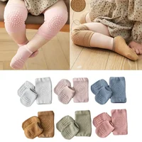 Baby Knee Pads Socks Set for Girls Boys Summer Solid Color Anti Slip Socks Kid Crawling Safety Floor Sock Leg Knee Protector 6