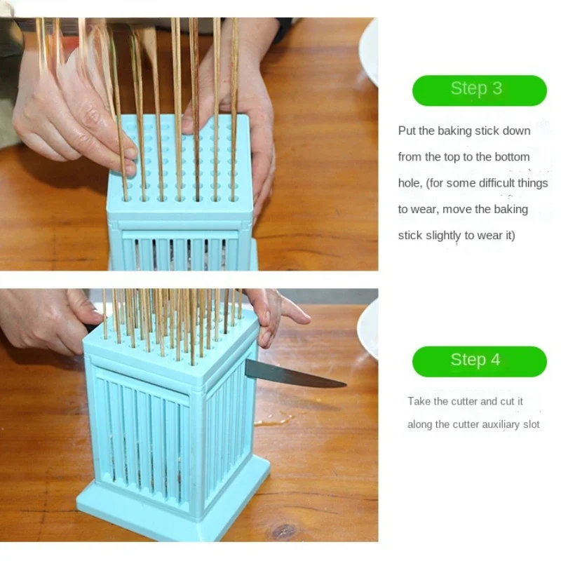 BBQ Meat Skewer Maker Wear String Lamb s Machine 49 Holes Tools Tofu Grill Barbecue Accessories