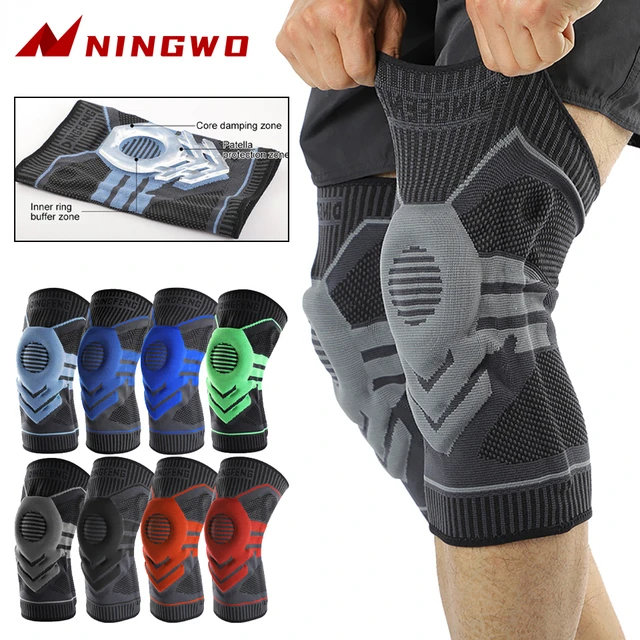 Sports Knee Pads Basketball Outdoor Mountaineering Running Cycling Spring  Silicone Leggings Fitness Protective Gear Equipment Knee Pads Free Shipping