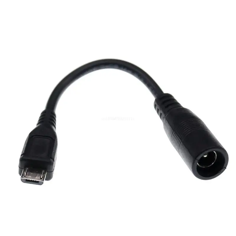 

7.87" DC5.5x2.1mm 5521 Connector to Micro USB Adapter Cable Extension Cord Line Dropship