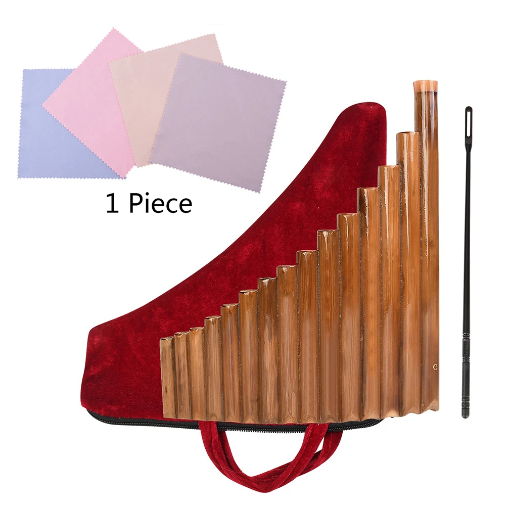 15 Pipe G Key Pan Flute Bamboo Panpipes Chinese Traditional Woodwind Instrument