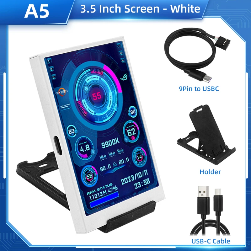 USB, NENHUM AIDA64, LCD para Windows 10, 11, 3,5