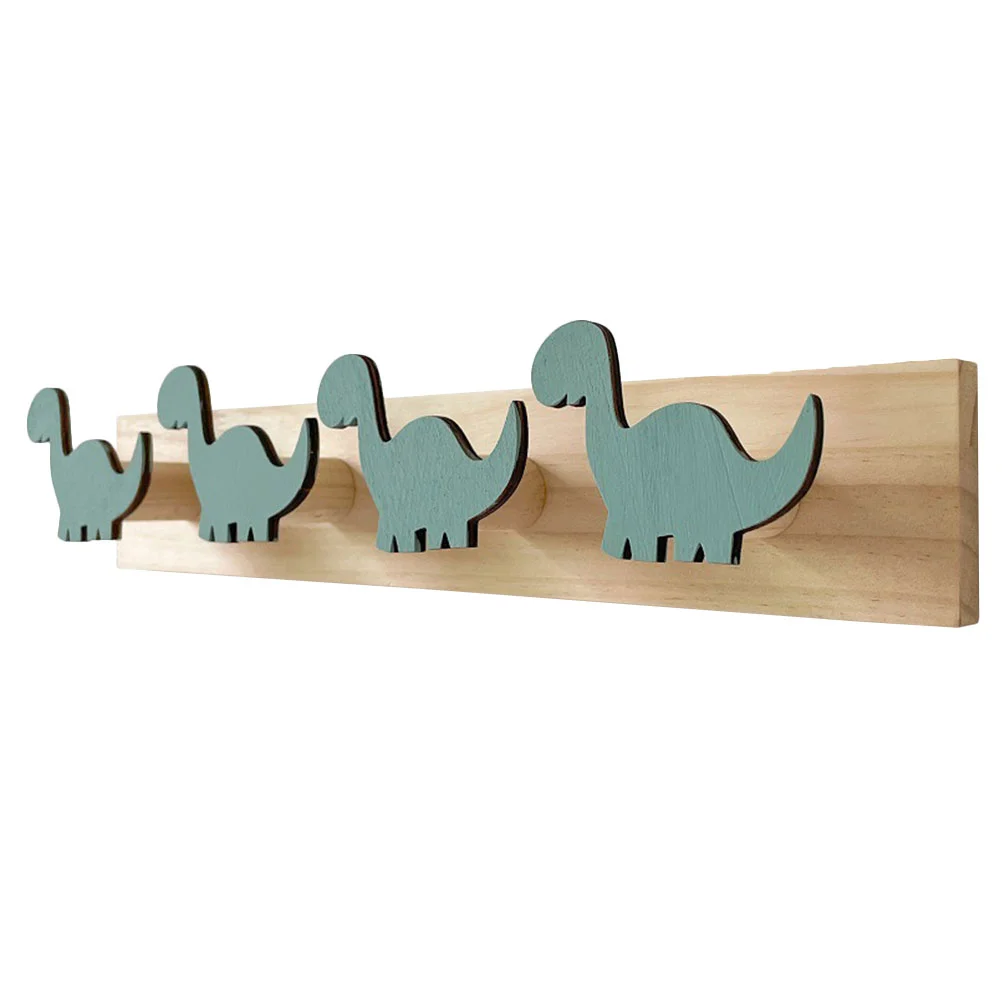 

Coat Hanger Cartoon Dinosaur Wall Mounted Wood Hook Clothes Hats Towels Hook