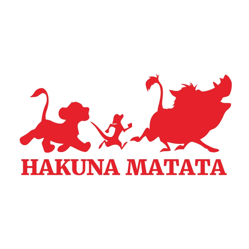 Hakuna Matata Vinyl Decals - The Lion King Cartoon Wall & Car Decor