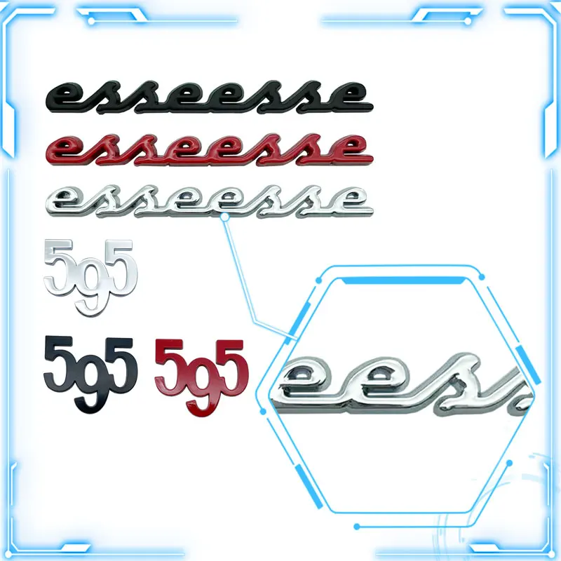 3D Metallo Auto Paraurti Posteriore Tronco 595 Logo Emblema Adesivo Car Styling Per Abarth 500 695 595 Concorrenza Esseesse Badge Accessorie